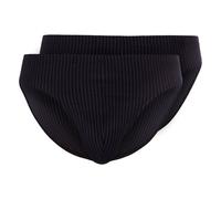 SKINY Herren Slips, 2er Pack - Brasil Slip, Cotton Stretch, Single Jersey Schwarz/Weiß 2XL