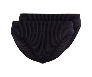 SKINY Herren Slips, 2er Pack - Brasil Slip, Cotton Stretch, Single Jersey Schwarz/Weiß / L L Schwarz