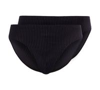 SKINY Herren Slips, 2er Pack - Brasil Slip, Cotton Stretch, Single Jersey Schwarz/Weiß / XL XL Schwarz