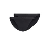 Skiny Herren Tanga-Slip - Cotton Retro - Feinripp, Baumwolle - Schwarz M - 2er Pack