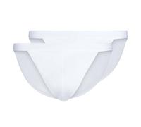 Skiny Herren Tanga-Slip, 2er Pack - Cotton Retro, Unterhose, Feinripp, Baumwolle, weiß, M Weiß