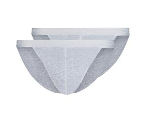 SKINY Herren Tanga-Slip, 2er Pack - Cotton Retro, Unterhose, Feinripp, Baumwolle Grau S