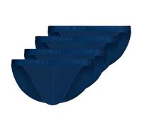 SKINY Herren Tanga-Slip, 4er Pack - Cotton Retro, Unterhose, Feinripp, Baumwolle Blau / XL XL Blau