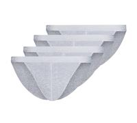 SKINY Herren Tanga-Slip, 4er Pack - Cotton Retro, Unterhose, Feinripp, Baumwolle Grau S