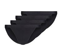 SKINY Herren Tanga-Slip, 4er Pack - Cotton Retro, Unterhose, Feinripp, Baumwolle L Schwarz