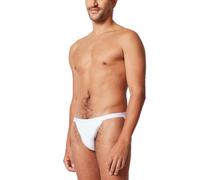 SKINY Herren Tanga-Slip, 4er Pack - Cotton Retro, Unterhose, Feinripp, Baumwolle L Weiß