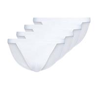 SKINY Herren Tanga-Slip, 4er Pack - Cotton Retro, Unterhose, Feinripp, Baumwolle M Weiß