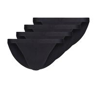 SKINY Herren Tanga-Slip, 4er Pack - Cotton Retro, Unterhose, Feinripp, Baumwolle Schwarz L