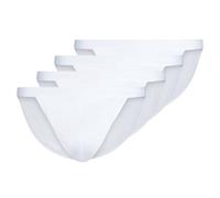 SKINY Herren Tanga-Slip, 4er Pack - Cotton Retro, Unterhose, Feinripp, Baumwolle Weiß XL