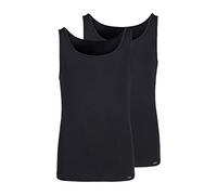 Skiny Mädchen Girls Tank Top 2er Pack Unterwäsche, Black, 140