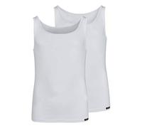 Skiny Mädchen Girls Tank Top 2er Pack Unterwäsche, white, 164