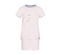 SKINY Mädchen Schlafanzug Set 2 tlg.- Every Night in Skiny, Pyjama kurz, Kinder, Streifen, 140-176 140 Beige