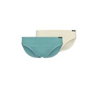 SKINY Mädchen Slip, 2er Pack - Rio-Slip, Bikini Briefs, Unterhose, Cotton Stretch Blau/Weiß 140