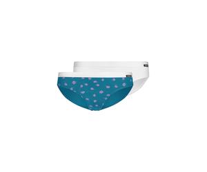 SKINY Mädchen Slip, 2er Pack - Rio-Slip, Briefs, Unterhose, Cotton Stretch 140 Blau