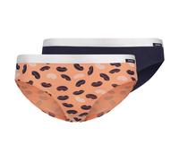SKINY Mädchen Slip, 2er Pack - Rio-Slip, Briefs, Unterhose, Cotton Stretch Schwarz/Orange / 164 140 Mehrfarbig