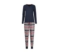 SKINY - SKINY Damen Pyjama lg. Night In Skiny Flanell navy blazer - Gr. - 40