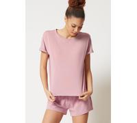 Skiny Pyjama-Oberteil mit 1/2-Arm in Rose, Größe 38