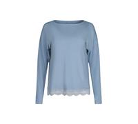 Skiny Regular Fit Longsleeve mit Spitzenbesatz in Hellblau, Größe 40