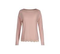 Skiny Regular Fit Longsleeve mit Spitzenbesatz in Rose, Größe 44