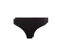 SKINY - Skiny Damen String 2er Pack Cotton Advantage black - Gr. - 40