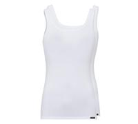 Skiny Tanktop Advantage Cotton – 2er-Pack, kleines Weblabel am Saum, Weiß, Gr. 36