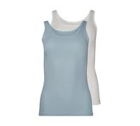 SKINY - Skiny Damen Tanktop Doppelpack SKINY ADVANTAGE Cotton Stretch sterlingivory selection - Gr. - 40