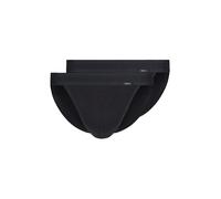 Skiny Herren Tanga Cotton Retro G-String, Schwarz (080691), XXL (2er Pack)