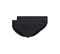 Skiny Herren Cotton Retro Slip, Schwarz (080692), M (2er Pack)