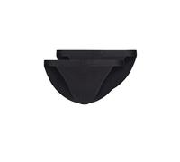 Skiny Herren Tanga-Slip Cotton Retro Feinripp Baumwolle 2er Pack Schwarz S