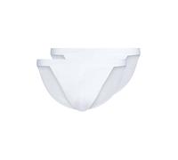 Skiny Herren Tanga-Slip Cotton Retro – Feinripp Baumwolle – 2er Pack Weiß L