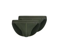 SKINY Herren Tanga-Slip, 2er Pack - Cotton Retro, Unterhose, Feinripp, Baumwolle Dunkelgrün L