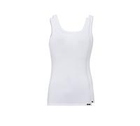 Skiny Tanktop (2er-Pack) mit kleinem Weblabel am Saum, weiß