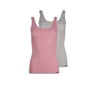 Unterhemd SKINY "Cotton Advantage", Damen, Gr. 40, zephyrmelange selection, Obermaterial: 94% Baumwolle, 6% Elasthan, unifarben, figurbetont, Rundhals, Unterhemden, bequem, weich, basic, eng, Baumwoll