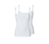 Skiny Damen Advantage Micro Spaghettishirt 2er Pack Unterhemd, Weiß (White 0500), (Herstellergröße: 42)