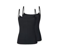 SKINY - Skiny Damen Spaghettishirt Doppelpack SKINY ADVANTAGE Cotton Stretch black - Gr. - 44