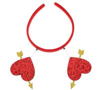 SKISUNO Funkelndes Herz Stirnband Für Damen Romantisches Valentinstags Haaraccessoire Mit Festem Sitz Glitzerndes Hochzeits Und Party Stirnband