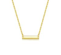 SKJUBLPG 925 quadratische Halskette mit Anhänger, schlichter, feiner Schmuck, Einstellbar, Kristall