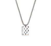 SKJUBLPG Quadratische Perlenkette, geometrischer Anhänger, Halskette, Schmuck kann mit einer schönen, vielseitigen, Einstellbar, Kristall