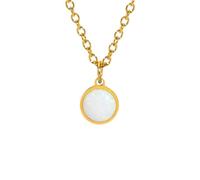 SKJUBLPG Runde Halskette mit Anhänger, modische Schmuckkette, schöne und vielseitige Halskette, die stapelbar getragen werden kann, Einstellbar, Kristall