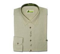 Skogen Herrenhemd grün mit Stickerei