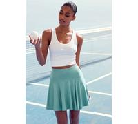 Skort, Damen, Gr. XS (32/34), grün (mint), Single Jersey, Obermaterial: 95% Viskose, 5% Elasthan, VIVANCE ACTIVE BY LASCANA, unifarben, Basic, lässig geschnitten ca. Mitte Oberschenkel, Röcke Skort, T