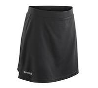 Skort für Damen, Spiro, leicht mit flachem, elastischen Taillenband, komfortable Passform Gr. M, Schwarz