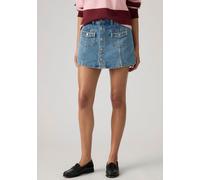 Skort LEVI'S "BUTTON FRONT SKORT", Damen, Gr. 27, work for it no dp, Web, Obermaterial: 100% Baumwolle, regular fit ca. Mitte Oberschenkel, Röcke Skort, mit praktischen Taschen (99930306-27) work for