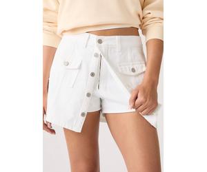 Skort LEVI'S "BUTTON FRONT SKORT", Damen, Gr. 30, weiß (tooth fairy), Web, Obermaterial: 100% Baumwolle, unifarben, regular fit ca. Mitte Oberschenkel, Röcke Skort, mit praktischen Taschen (84792668-3