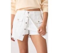 Skort LEVI'S "BUTTON FRONT SKORT", Damen, Gr. 32, weiß (tooth fairy), Web, Obermaterial: 100% Baumwolle, unifarben, regular fit ca. Mitte Oberschenkel, Röcke Skort, mit praktischen Taschen (84792668-3