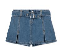 Skort LEVI'S KIDS "LVG PLEATED SKORT W BELT", Mädchen, Gr. 10 (140), blau (lunch break), Denim/Jeans, Obermaterial: 69% Baumwolle, 30% Polyester, 1% Elasthan, unifarben, normal kurz, Röcke Skort, Deni