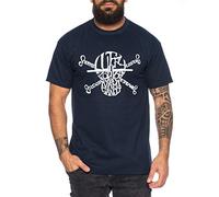 Skull Name Zorro One Manga Herren Ruffy T-Shirt Anime Piece, Farbe:Dunkelblau, Größe:XL