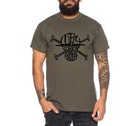 Skull Name Zorro One Manga Herren Ruffy T-Shirt Anime Piece, Größe:S, Farbe:Khaki