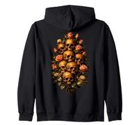 Skull Rose Bouquet Dark Gothic Vanitas Art Floral Kapuzenjacke
