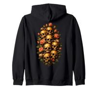 Skull Rose Bouquet Dark Gothic Vanitas Art Floral Kapuzenjacke